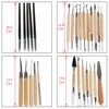 27Pcs DIY Arts Crafts Clay Sculpting Tools Set Modeling Carving Tool kit Pottery & Ceramics Wooden Handle Modeling Clay Tools ► Photo 3/6