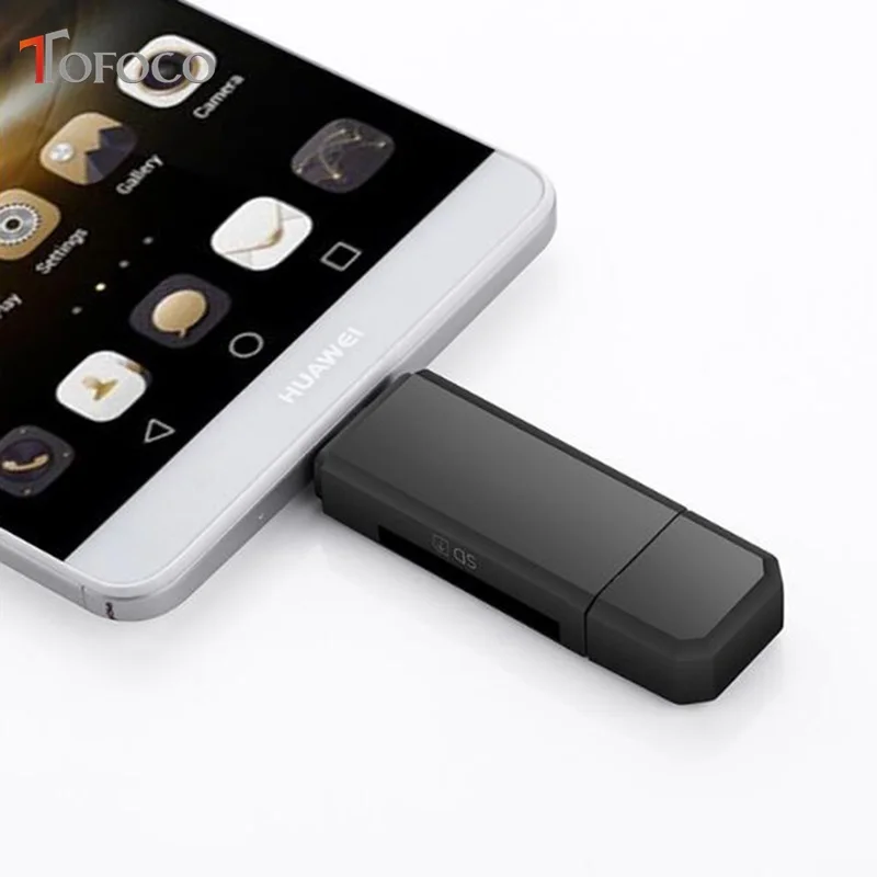 micro USB & USB 3 In 1 OTG Card Reader High-speed USB2.0 Universal OTG TF/SD for Android Computer Extension Headers