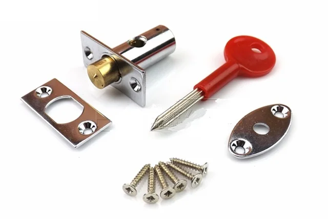 

10Pcs/Lot Fire Concealling Invisible Doors Cross Spoon Tubewell Key Mortise Lock Hidden Manager With Screws Chrome