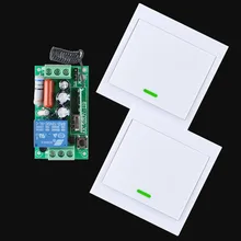 AC 220V Receiver Wireless Remote Control Switch 2PCS Wall Panel Remote Transmitter Hall Bedroom Ceiling Lights Lamps Smart Home