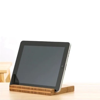 

Desktop Tablet Bamboo Base Bracket Exquisite Crafts Pad Slot Stand for Watching Movie