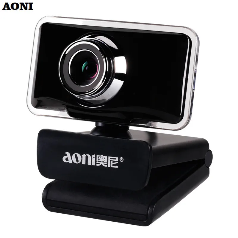 

AONI USB Webcam Clip-on HD 720P Computer Web Cam With Noise Reduction Microphone For Desktop Laptop Smart TV LED Light Cameras