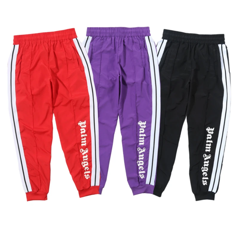 

Palm Angels Pants Men Women Trousers Harajuku Embroidery Sunscreen Quick Drying Palm Angels Sweatpants FOG Windbreaker Pants
