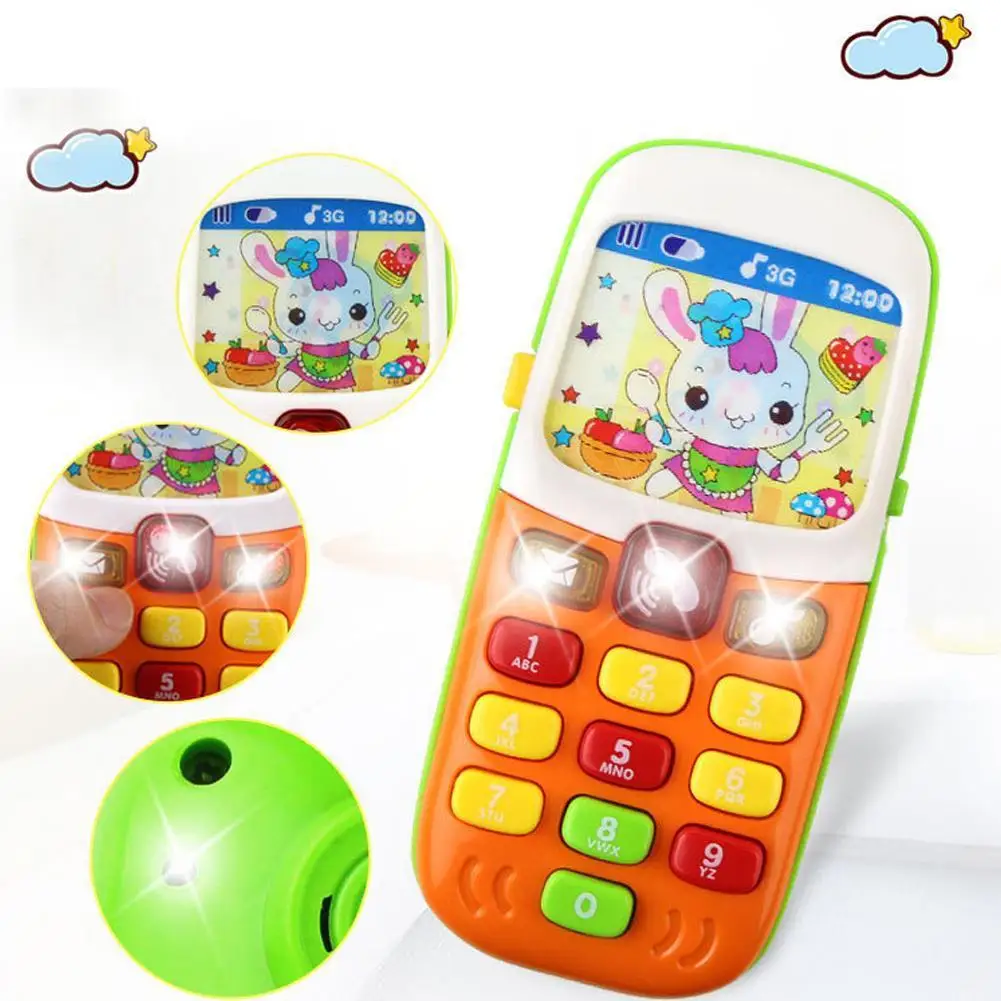 Электронный игрушечный телефон детский, для мобильного телефона мобильный телефон обучения игрушки музыка для малышей телефон лучший