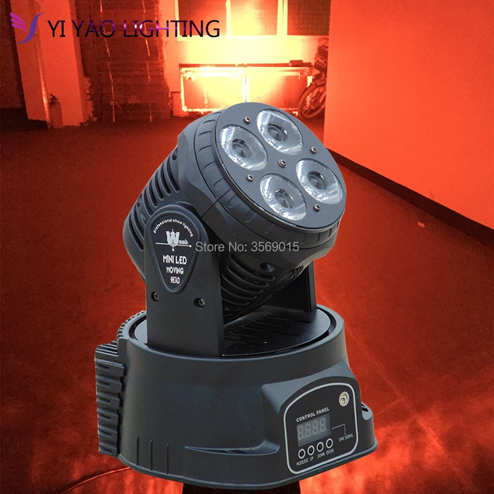 

moving 4x20w RGBW beam Light led dmx 512 control mini dj diso moving heads