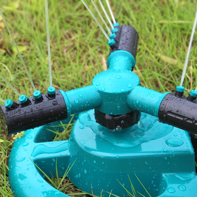 

Garden Lawn Sprinklers 360 Degree Rotating Grass Watering Spray Irrigation 3 Nozzles Three Arm Watering System Sprinkler