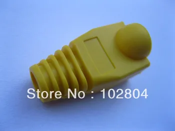 

1000 pcs CAT5 CAT6 RJ45 8P8C Modular Plug Connector End Boot Cap Yellow Color