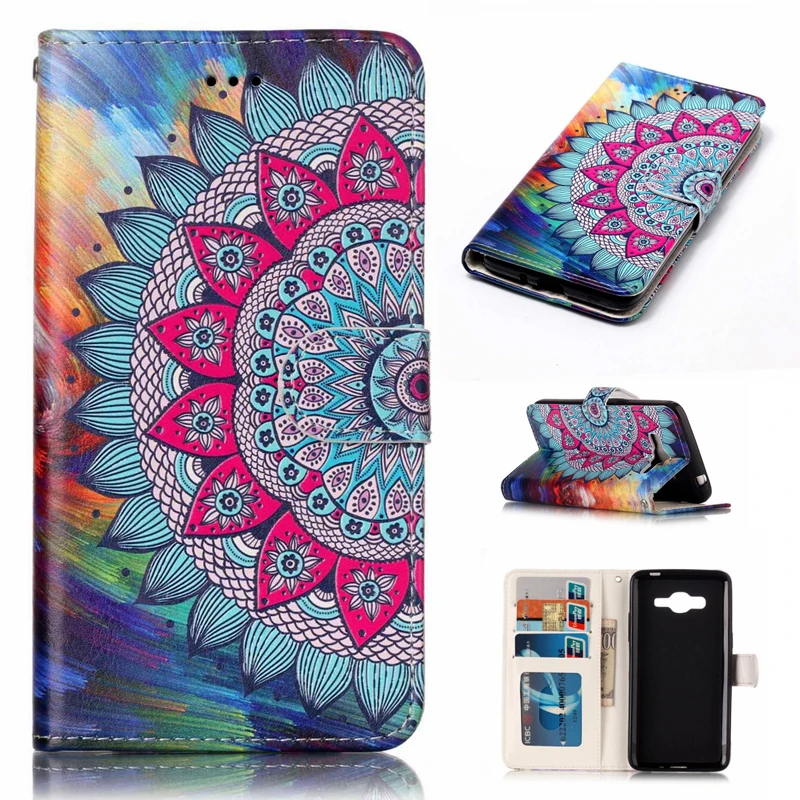 

Varnish 3D Relief Flip Leather Wallet Phone Silicone Soft Case Cover Shell Coque Caja for Samsung Galaxy J2Prime Grand G530 G532