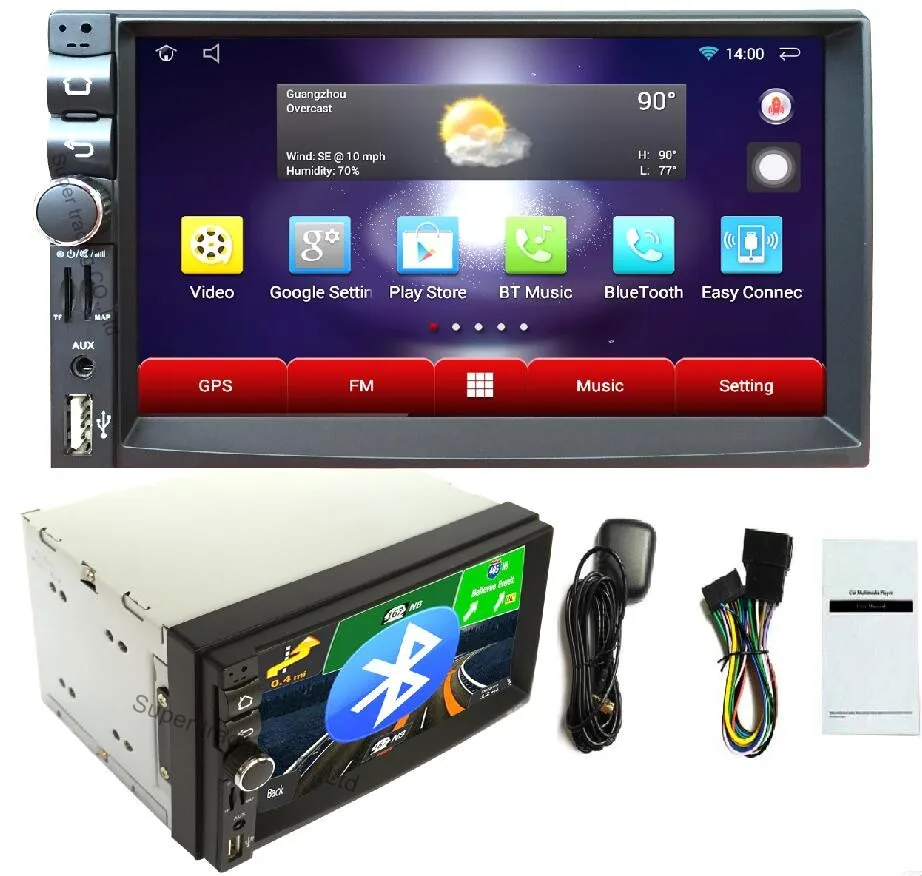 2 din android car radio No DVD Player Car Electronic GPS Navigation 7inch autoradio Bluetooth Stereo