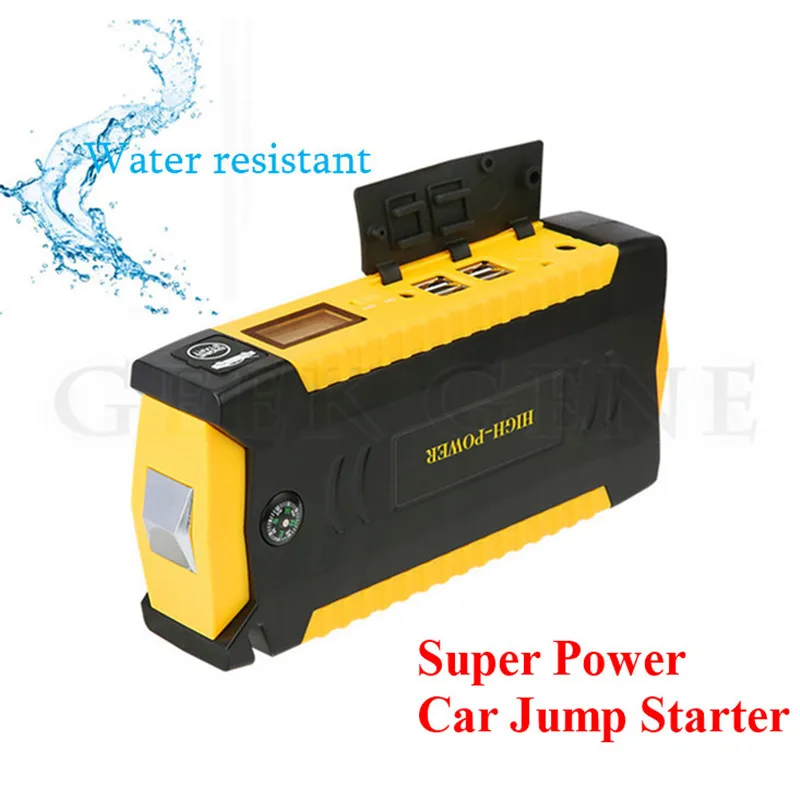 

Diesel & Gasoline Car starter LED Display Batterie Support 12 V Seat Belt Cutter Safe Escape Hammer 4USB waterproof rubber door