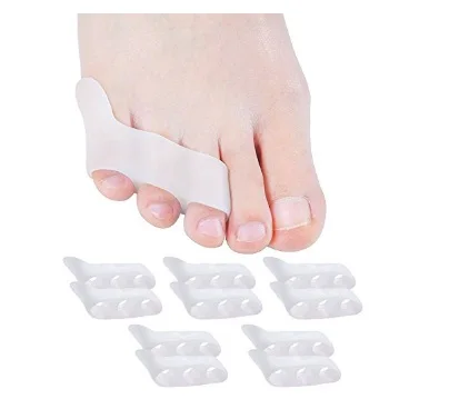 

Pinky Toe Separator & Straightener, Updated Tailors Bunion Pads, Gel Toe Separators for Pinky Toe 5 Pairs