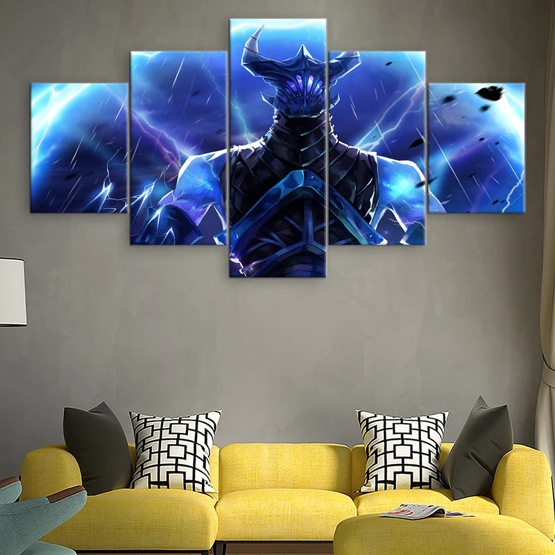  5 Pieces Canvas Printed Razor Dota 2 Wall Art Pictures Modern Artwork Painting For Living Room Wall