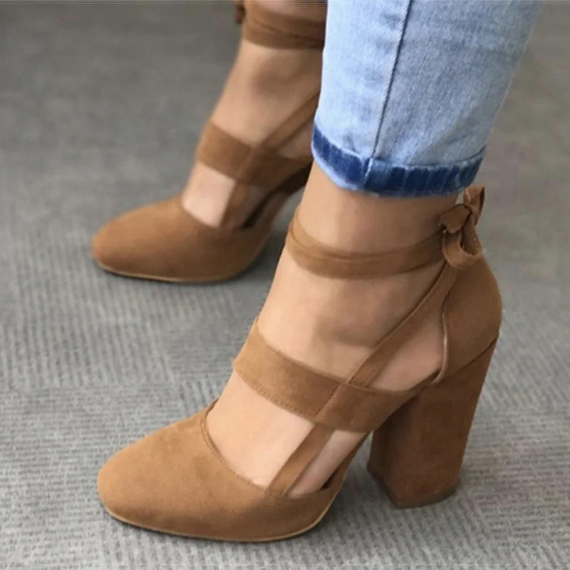 Women Pumps Plus Size 35-43 Women Heels Chaussures Femme Gladiator Summer High Heels For Party Wedding Shoes Thick