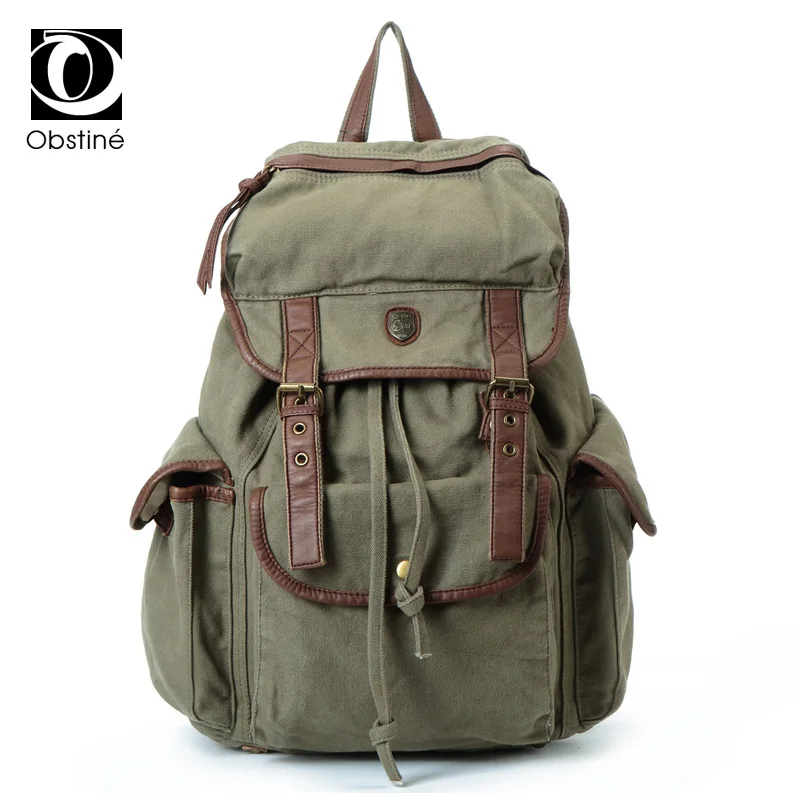 

Large Capacity Women Backpack Strings Canvas Backpacks Female Drawstring Laptop Backpack Travel Bags Army Green Daypack Woman