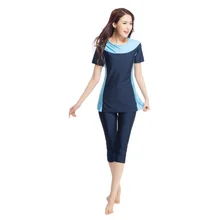 Арабский Мусульманский купальник для женщин с коротким рукавом скромный Исламский купальник размера плюс пляжная одежда купальный костюм S-3XL