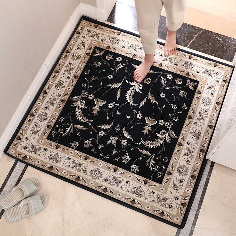 European style Door Mat Entrance Hall Floor Jacquard Carpet for Living
