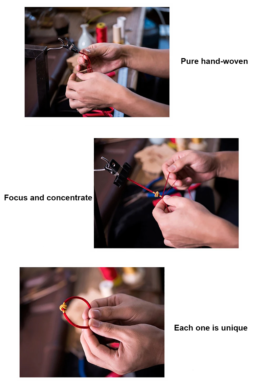 Буддистские красные плетеные браслеты и браслеты BOEYCJR, модные ювелирные изделия ручной работы, браслет из бисера для мужчин и женщин