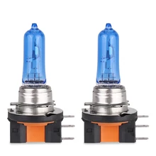 2 шт H15 12V 15/55W Hi/Lo луч автомобильный головной светильник галогенная лампа супер белый 6000K дальнего света темно-синее стекло H15 55W головной светильник
