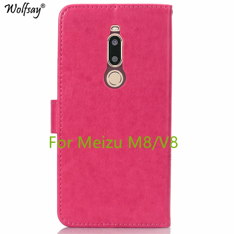 غطاء Meizu M8 حالة محظوظ الوجه محفظة جلدية حالة ل Meizu M8 لايت الهاتف حقيبة حالة ل Meizu M8/V8 برو الفاخرة كوكه 5.7 بوصة