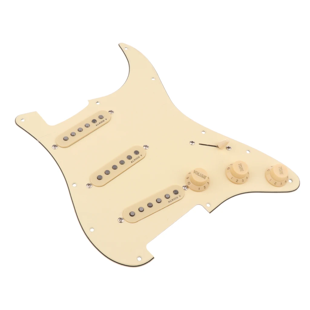 SSS Pickguard Loaded Alnico V Pickups 11 Holes for Strat ST Guitar Replacement Parts Musical Stringed Instruments Accessories