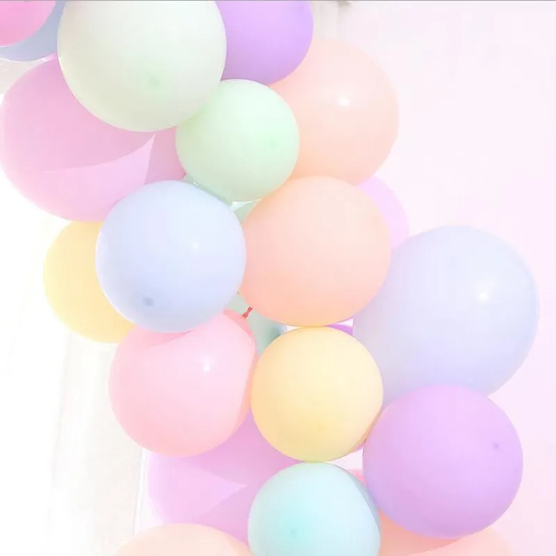 

100pcs 10" Candy Colors Macaron Balloon Garland Wedding Baby Shower Anniversary Party Balloons Pastel Gender Reveal Decoration