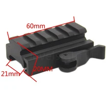 Уивер/Пикатинни адаптер и стояк Средний по высоте профиль 5-портовый QD быстрого отсоединения рычаг блокировки адаптера для крепления 20 мм