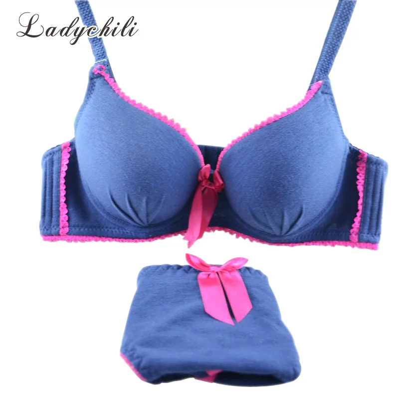 Japanese Cute Yong Girl Bra Set Cotton Thin Bra Set Lingerie Sets Cheap