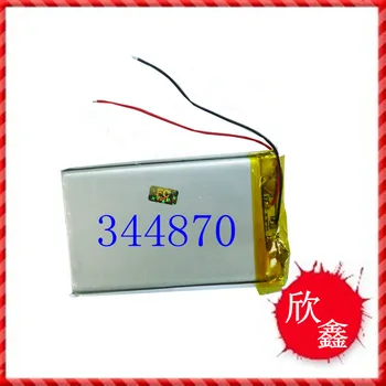 

3.7V 4.2V lithium battery MP3 MP4 mid ultra-thin polymer battery 1300mAh 344870