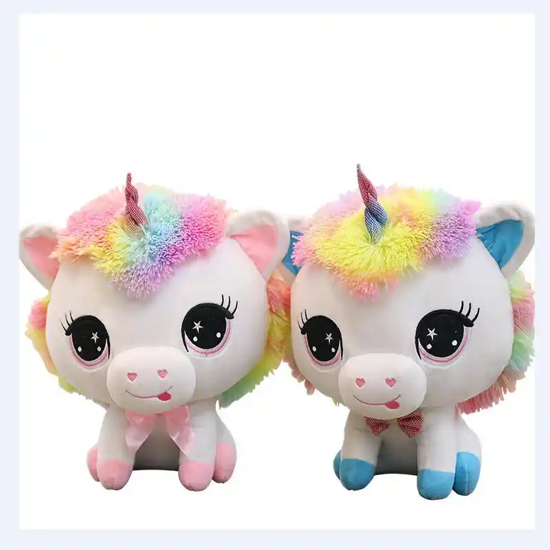 rainbow colored unicorn stuffed animal