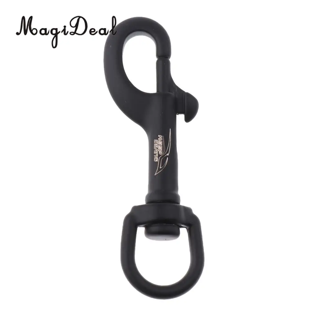 MagiDeal Durable 316 Stainless Steel Hook Swivel Eye Bolt Snap Water Tool for Scuba Diving Swimming Diver Supply 75mm/90mm Black