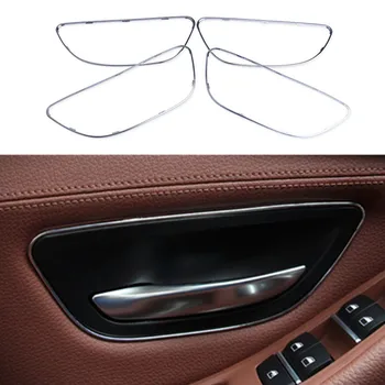 

4pcs car interior door chrome styling accessories for bmw series 5 520 525 530 2011-2015
