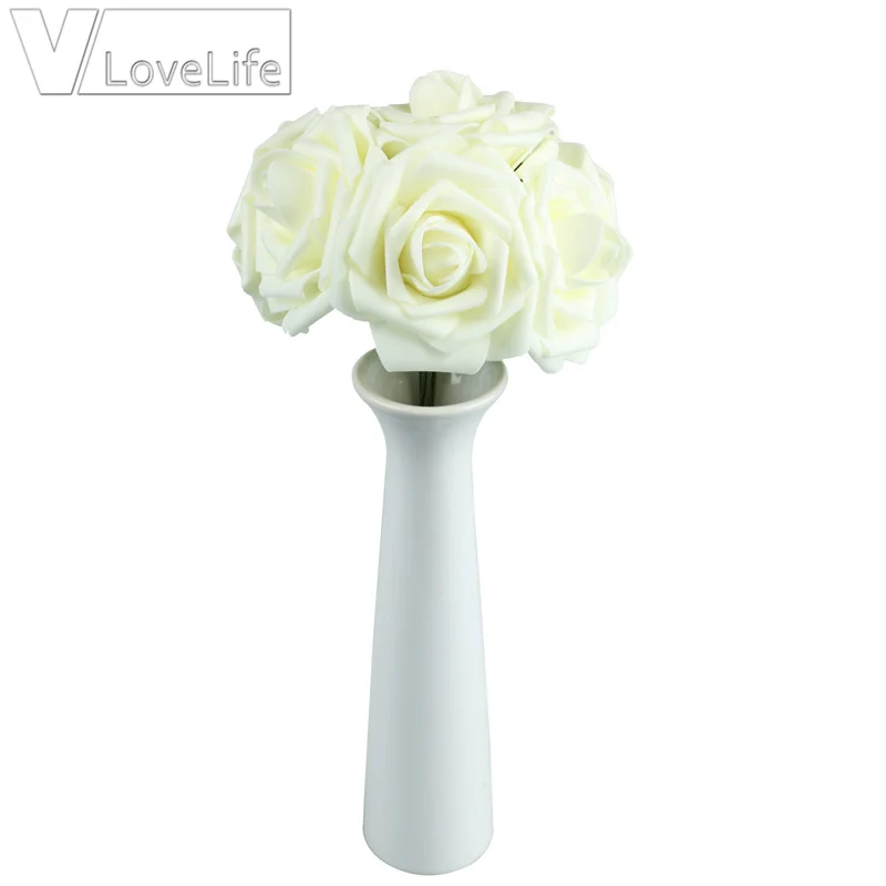 10 шт. искусственные розы из пенополиэтилена 8 см|foam rose heads|rose headsbride bouquet |