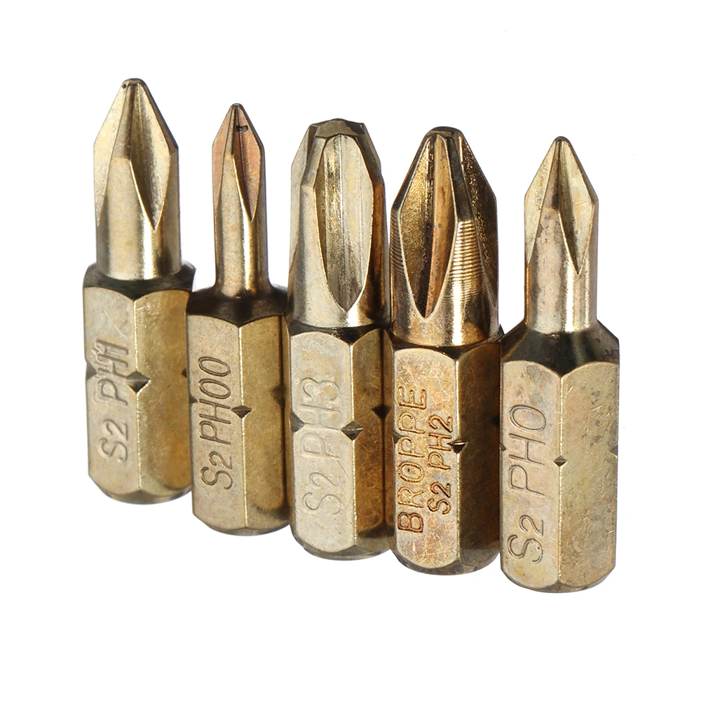

Broppe 5pcs Magnetic PH00-PH3 Phillips Screwdriver Bits 25mm Long 1/4 Inch Hex Shank Screwdriver Set S2 PH00 PH0 PH1 PH2