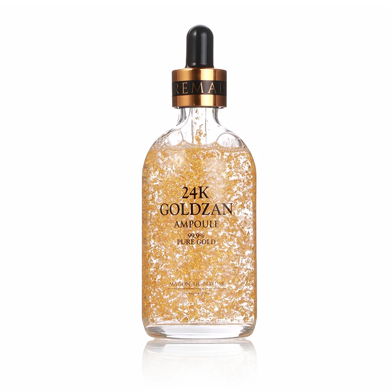 

100ML 99% Pure 24K Gold Foil Face Serum High Concentration Skin Essence Anti aging Moisturizing Whitening Facial Cream