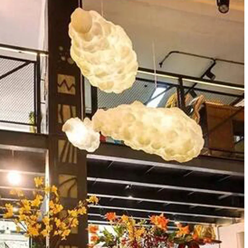 

L Iron net cloud chandelier post modern starry lamp creative bedroom lamp restaurant bar table lamp cafe decoration lamps LED