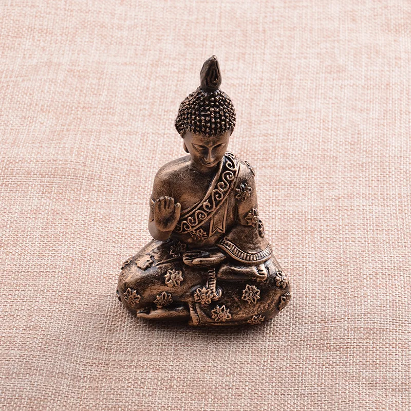 VILEAD 12 см Смола Юго-Восточной Азии индийский Таиланд индийский Будда статуя фэншуй Статуэтка медитация храм домашний Декор Аксессуары