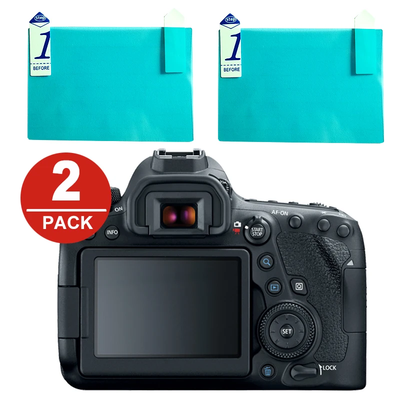 2x Protector De Pantalla Canon EOS 40D protección Film Protector de pantalla claro