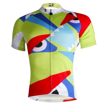 

Yellow Short Sleeve Bicycle Apparel Men Summer Quick Dry Cycling Clothing Size S-6XL
