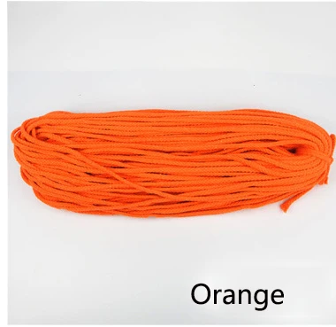 20 метров 7 мм 8 делений круглый хлопок шнур декоративная веревка витой хлопчатобумажный Канат Плетеный шнурок веревки DIY Домашний текстиль ремесло - Цвет: Orange