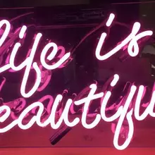 Пользовательские жизни красивый стеклянный неоновый светильник знак пивной бар