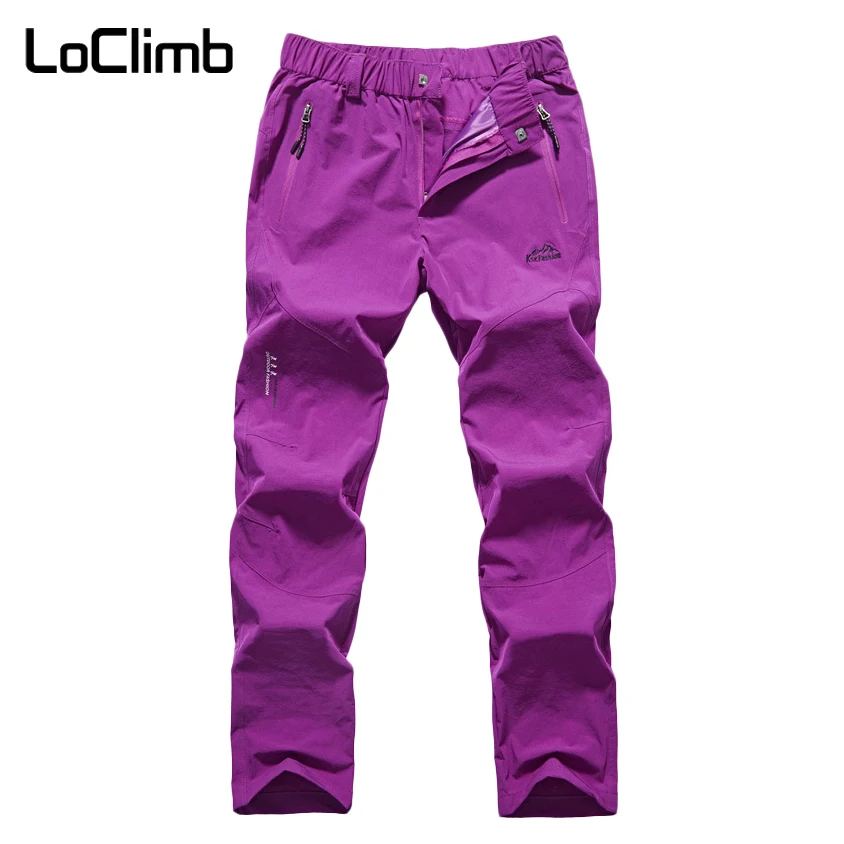 LoClimb elástico de viaje de Camping al aire libre senderismo 2018 de secado rápido Pantalones deportivos para mujeres escalada Trekking pantalones, AW162
