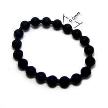 Черный эластичный качества силиконовые 10 мм шар браслет моды DIY аксессуары, ювелирные украшения 10,000 шт. 12 шт. X