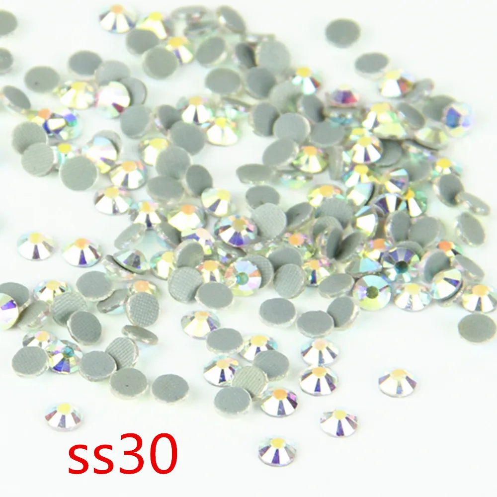

3*288pcs AB Rhinestone SS30 Glass Iron On Stone Glass Rhinestone For Wedding Clothing DIY Accessories