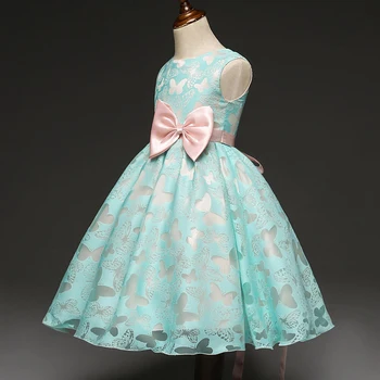 

Fancy Butterfly Kid Girl Wedding Flower Girls Dress Princess Party Pageant Formal Dress Prom Little Baby Girl Birthday Dress E33