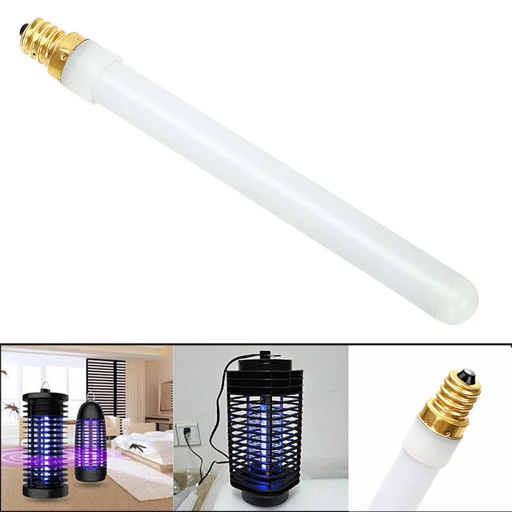 2W E12 LED Light Bulb Tube PVC Cover Mosquito Catcher Insect Bug Killer Replace Lamp Bulbs