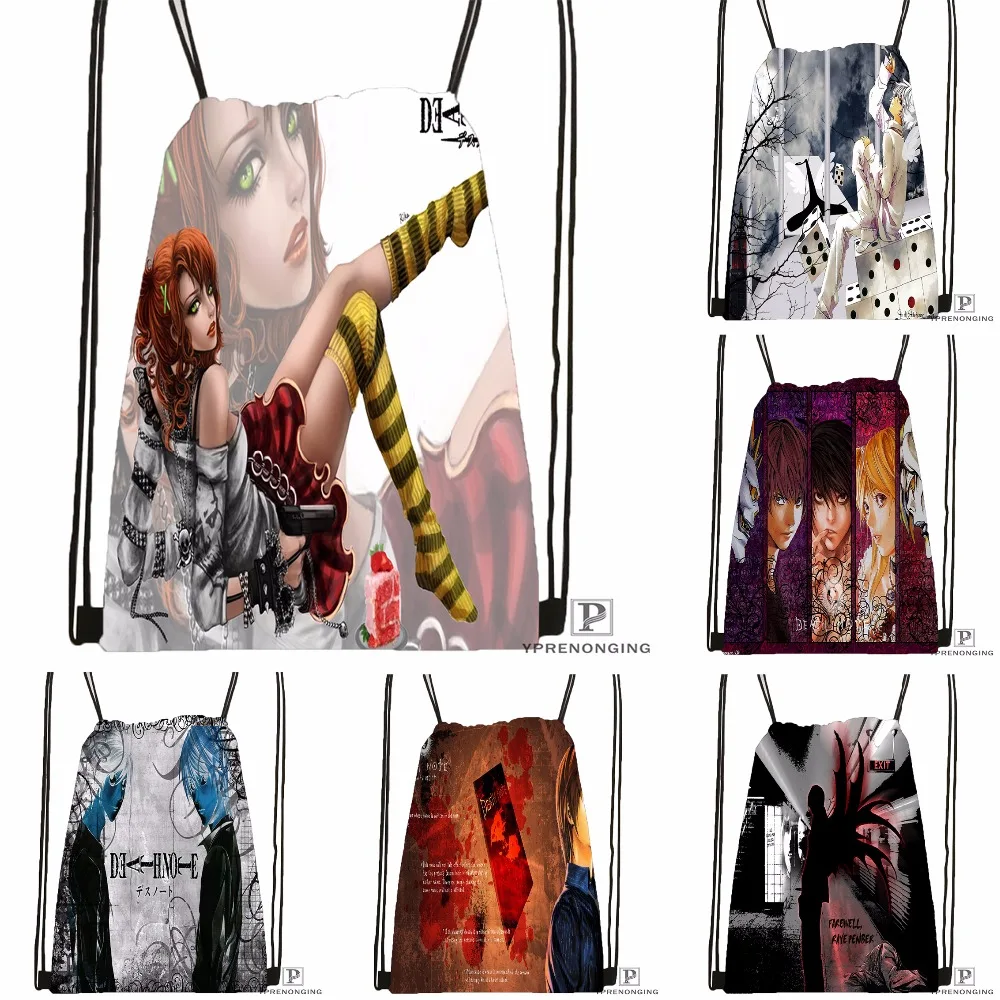 

Custom Death Note Drawstring Backpack Bag for Man Woman Cute Daypack Kids Satchel (Black Back) 31x40cm#180531-01-08