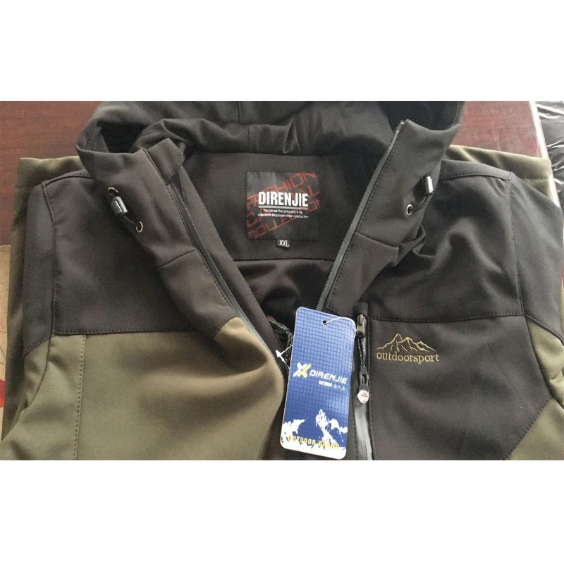 Man Winter Trekking Fishing Waterproof SoftShell Outdoor Jacket Shark Skin Pant Set Sport Camping Hiking Trousers Clothes S36