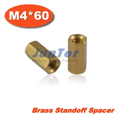 

100pcs/lot Brass Standoff Spacer M4 Female x M4 Female 60mm