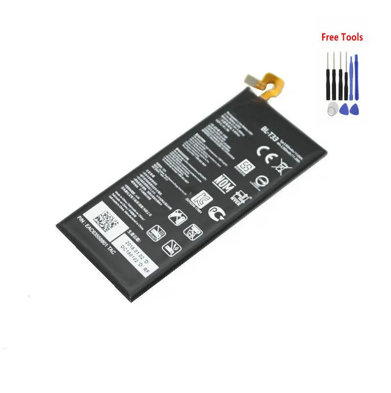 

1x 3000mAh BL-T33 BL T33 Replacement BATTERY for LG Q6 M700A M700AN M700DSK M700N Batteries + Tool