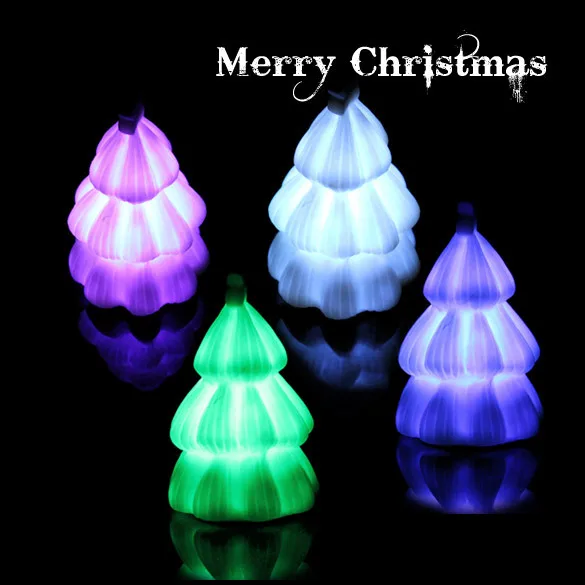 

New Year Christmas Mini Color Changing LED Tree Decoration Night Light Lamp Gift PTSP